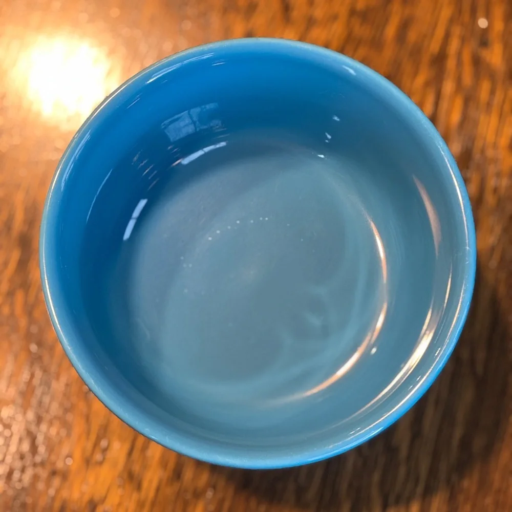 1-Retired, Fiestaware by Homer Laughlin, USA, Gusto Bowl in Peacock Blue. GMC